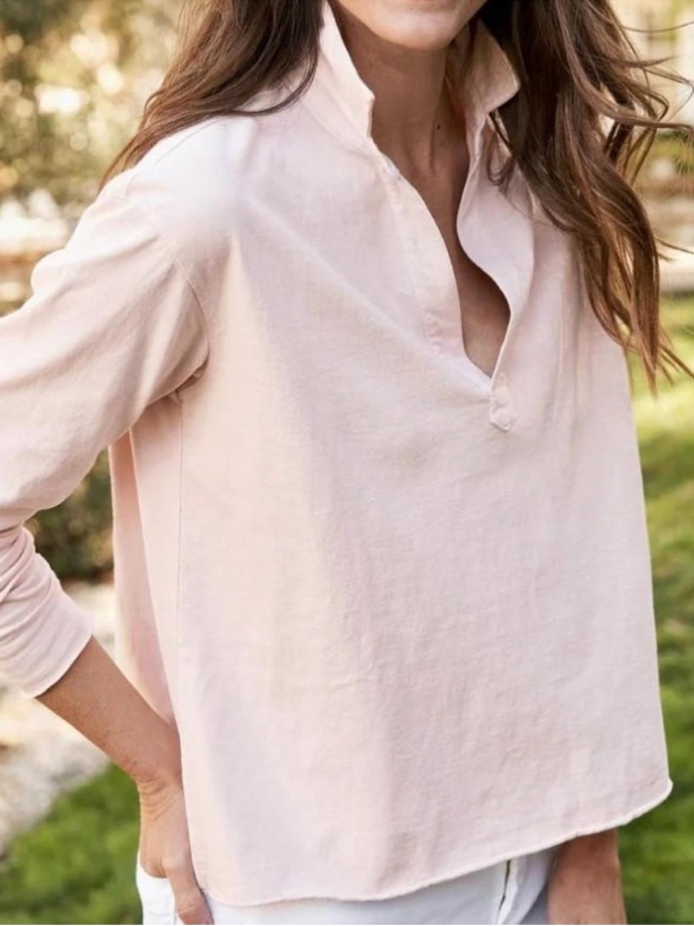 Frank & Eileen Patrick Popover Henley - M - Vintage Rose